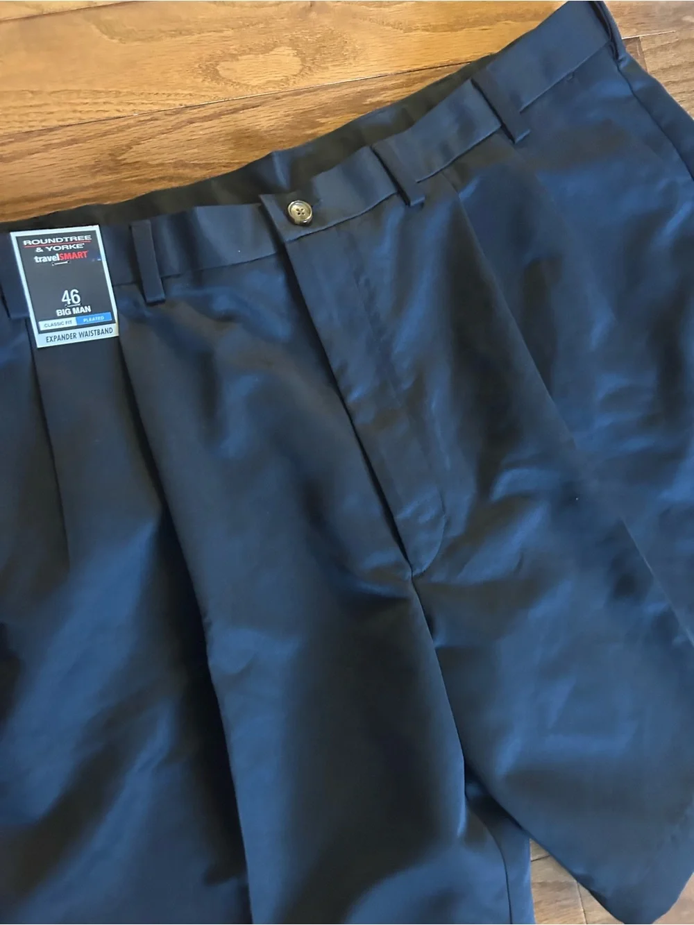 Roundtree & Yorke Men's Flat Front Shorts - Navy Blue